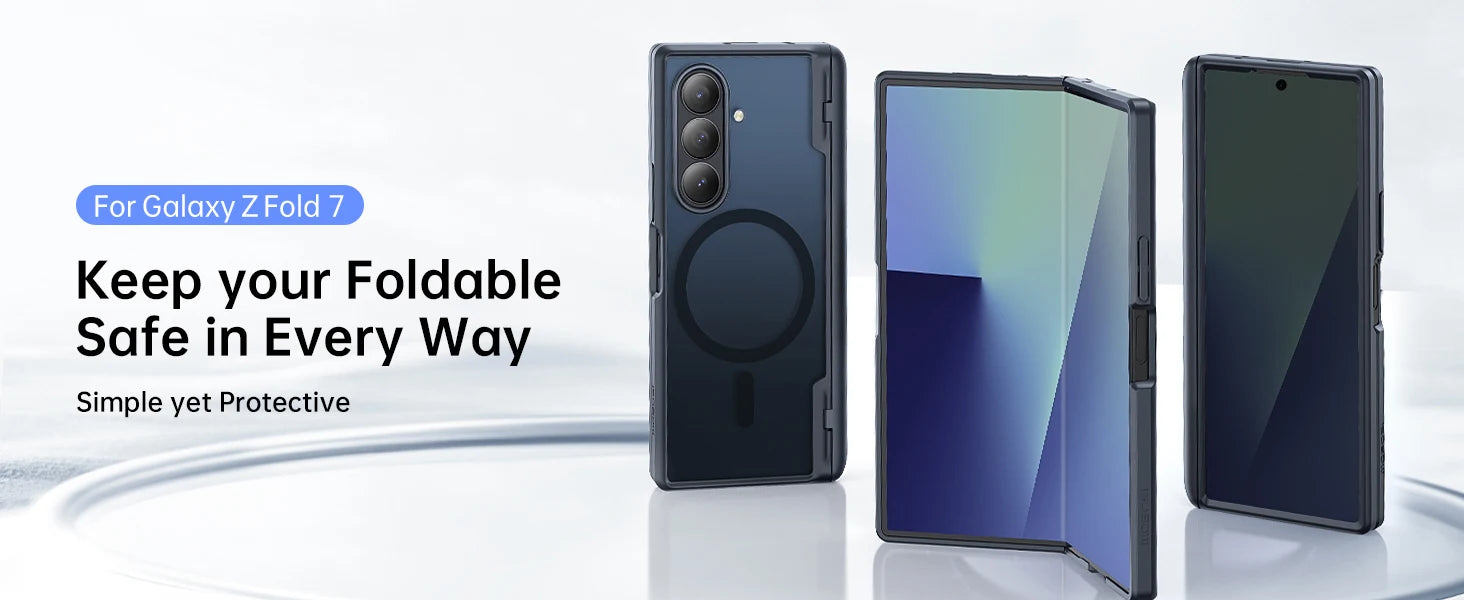 for Z Fold 7 Case with Privacy Screen Protector Full-Body Slim Coverage Hinge Protection Shockproof Phone Cover