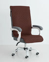 Office Chair Cover Anti-slip Long Boss Office Chairs Pad 1piece with Elastic Strap Swivel Computer Dust Armchair Slipcover