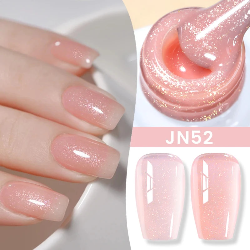 10ml Jelly Nude Gel Nail Polish Autumn Amber Semi Transparent Manicure Soak off UV LED Nails Gel Varnish