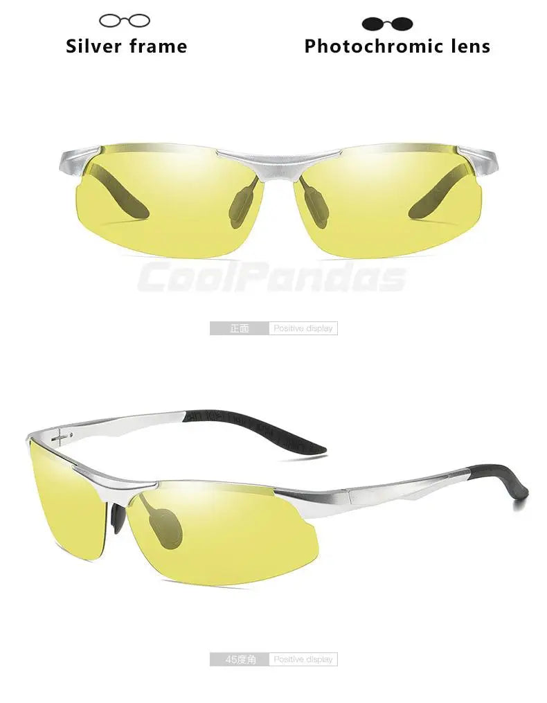 Aluminum Photochromic Polarized UV400 Mirror Driving Sunglasses for Men Women