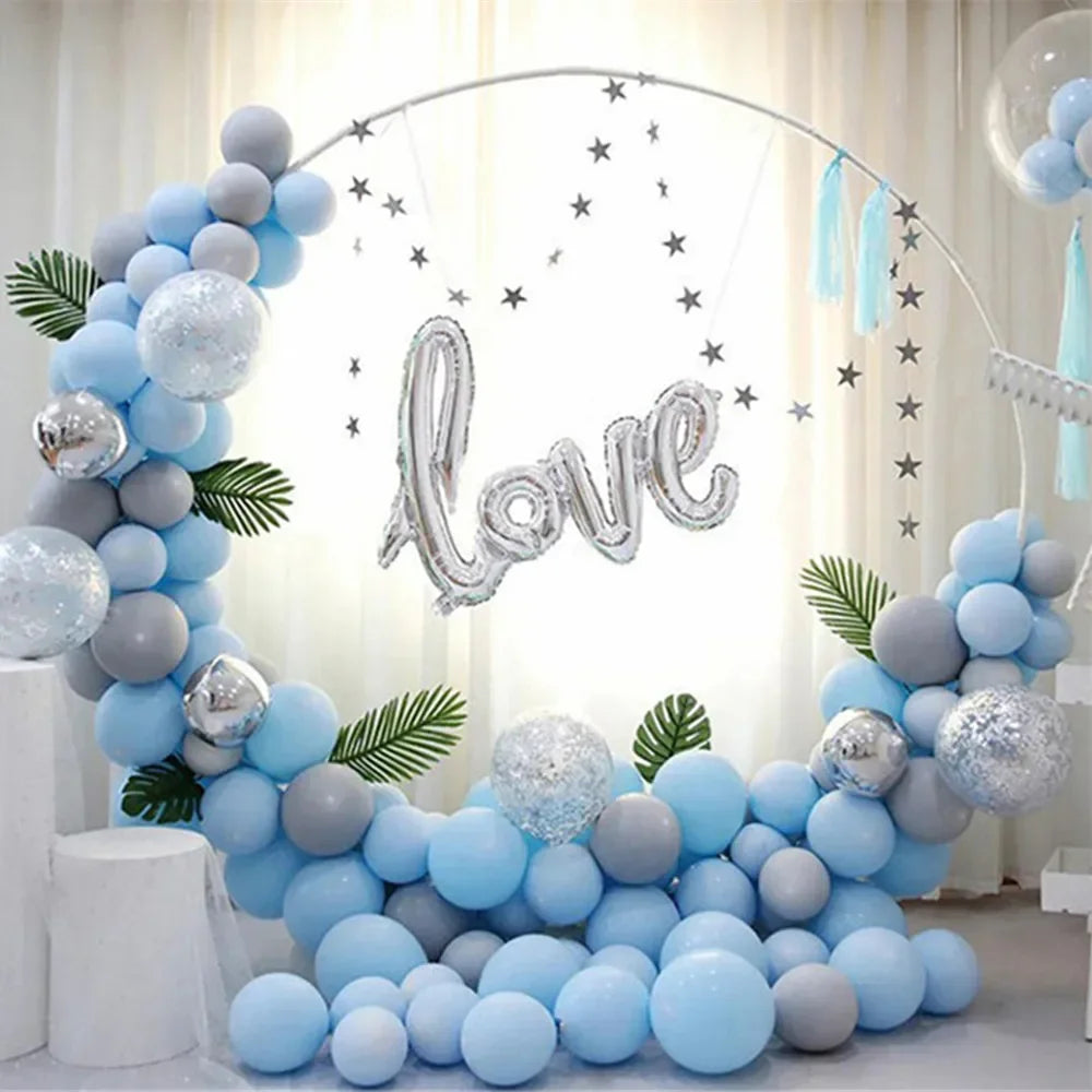Wedding Iron Ring Arch Decoration Birthday Party Decorative Backdrop Balloon Support Kit  Shower Decor Festive Party Props