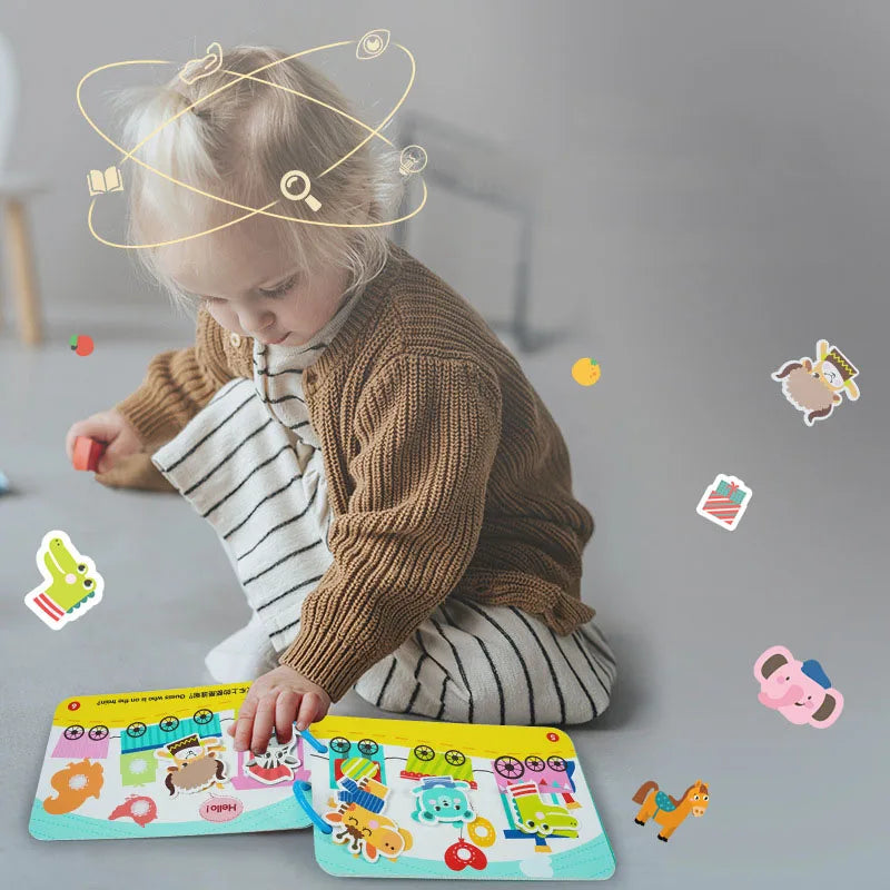 Montessori  Busy Book My First Quiet Book Paste Learning Educational Toys Books  Matching Game Toys for 1 to 3 Y