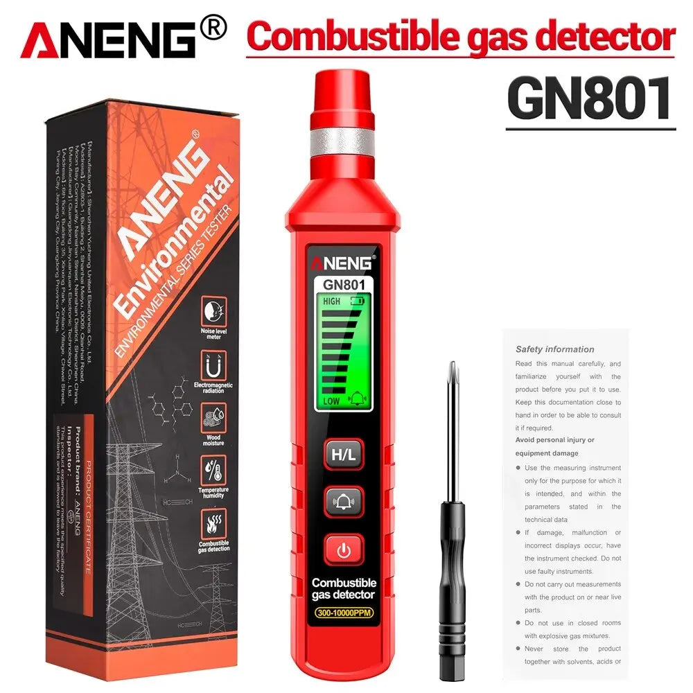 Gas-sensitive Semi-conduct Detector 300~10000PPM Gas Leakage Analyzer Combustible Meter Environment Test Sensor Tool