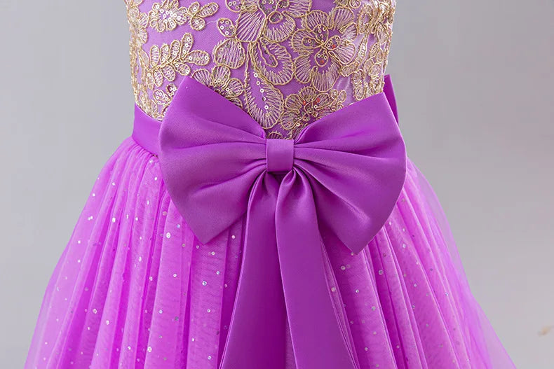 Girls Princess Dress - Fluffy Tulle Ball Gown with Bow Belt First Birthday Party Dress, Flower Girl Wedding Outfit