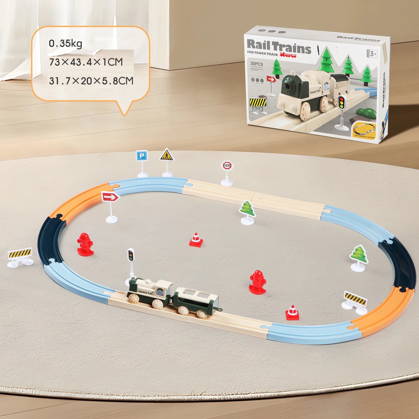 Electric Christmas Track Toy Set DIY Toys Puzzle Assembled Railway Track Building Block Track Toy for  Christma Gift