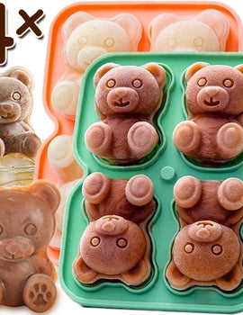 Silicone Teddy Bear Ice Cube Mold Mini Cute Bear Ice Grid Ice Cream Mould DIY Popsicle Chocolate Maker Tools Kitchen Accessories