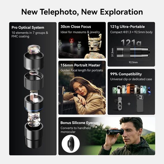 6X Mobile Phone Telephoto Zoom Lens