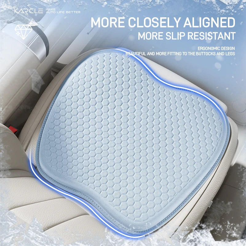 Summer Car Seat Covers TPE Cold Gel Seat Pad 3D Honeycomb Cool Seat Cushion Anti-Slip Auto Seat Covers Cooling Seat Mat