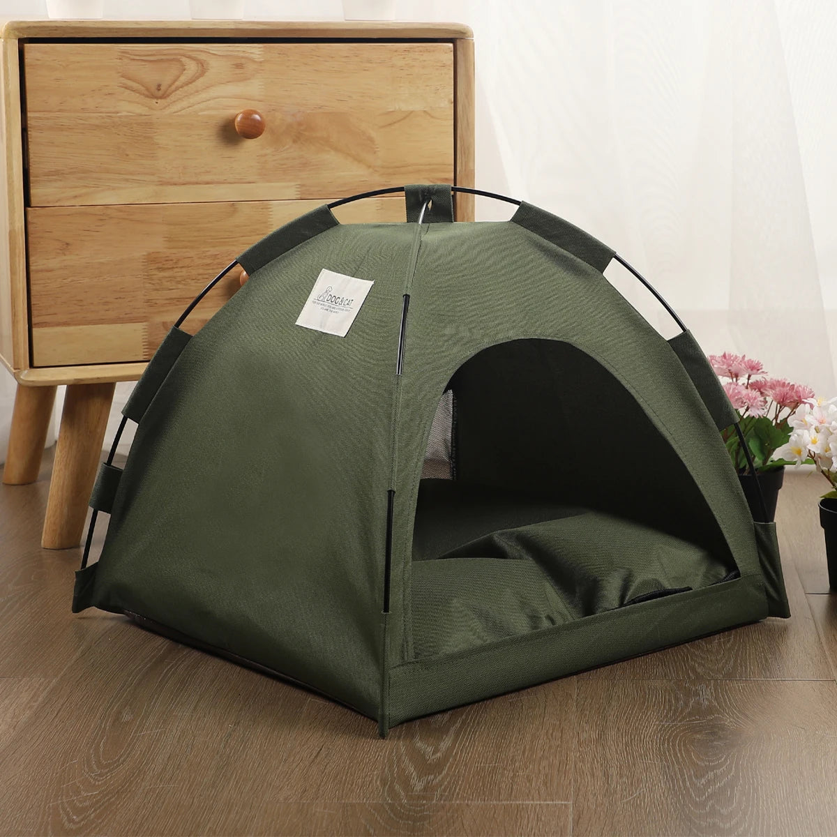 Clamshell Pet Tent Bed House for Cats and Small Dogs