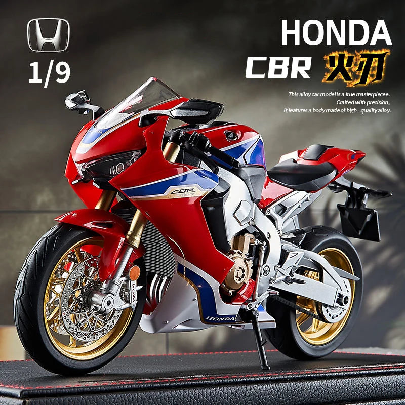 1:9 Honda CBR1000RR Alloy Die Cast Motorcycle Model Vehicle Collection Sound and Light Off Road Autocycle Toys Car
