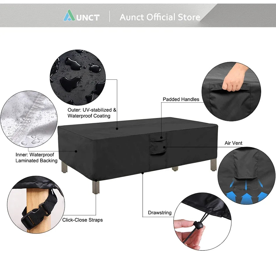 HEAVY DUTY Outdoor Garden Furniture Cover for Sofa Table Chair Patio Waterproof Wind-Proof Anti-UV Against Rain Snow