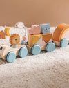 Baby Montessori Toys Wooden Train Baby Educational Toys Wooden Rainbow Blocks Trolley Baby Learning Toys Children Birthday Gifts