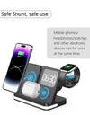 Four in one desktop clock wireless charger that can charge phones, headphones, and watches simultaneously