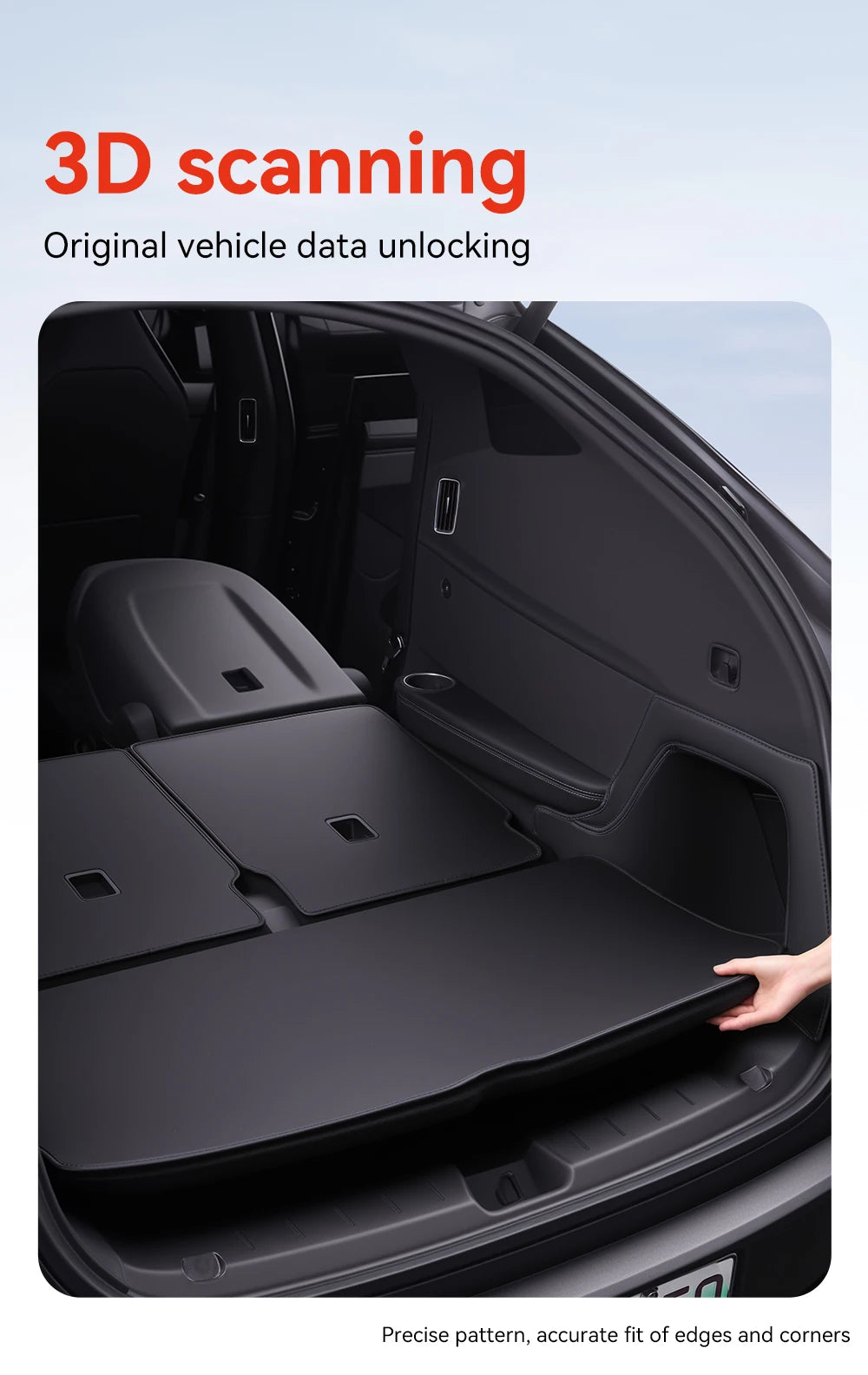Full Coverage Nappa Leather Trunk Mat for Tesla Model YL Juniper 2026 6 Seat All Weather Cargo Liner