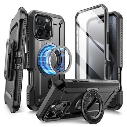 For iPhone 16 Pro Max Case 6.9“ 2024 UB Pro Mag Full Body Rugged Case with Built-in Screen Protector Kickstand Belt-Clip