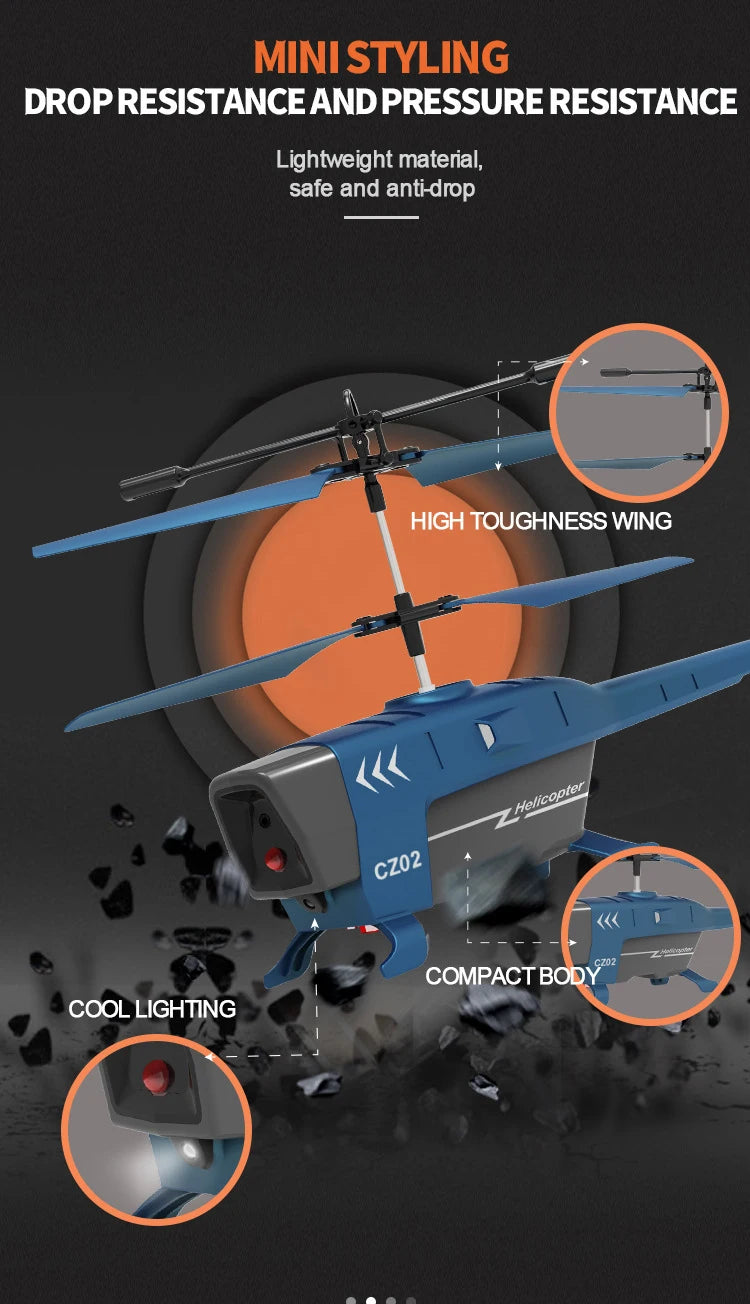 2.4G Rc Helicopters 3.5CH Remote Control Airplane with Lights Obstacle Avoidance  Drone Radio Controlled Plane Toys for Boy Gift