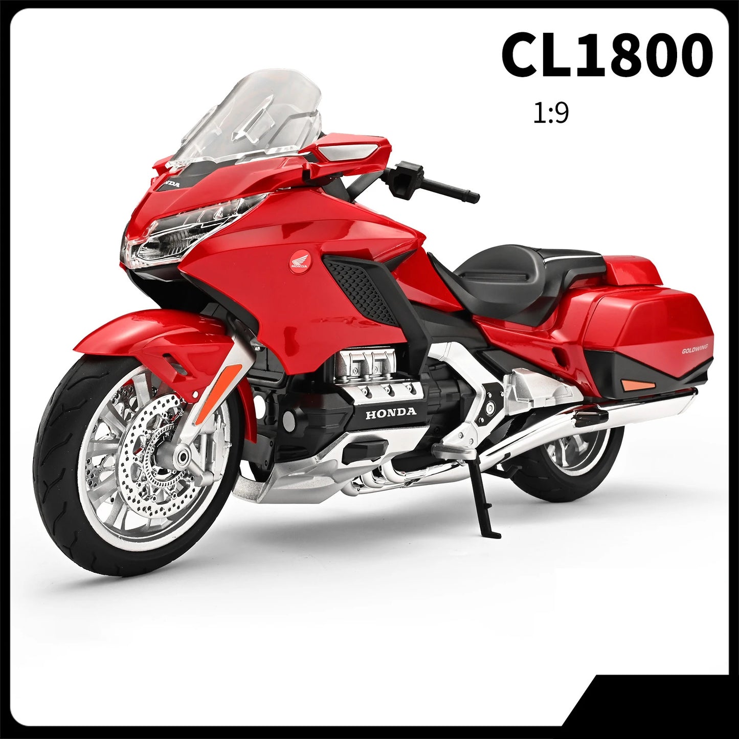 Diecast Honda Gold Wing GL1800 Touring Motorcycle Model 1 to 9 Scale