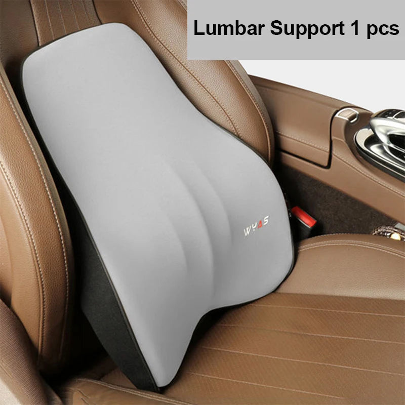 Car Lumbar Support Headrest Neck Pillow Support Universal Soft Neck Pillows Cushion Car Memory Foam Lumbar Pillow Back Support
