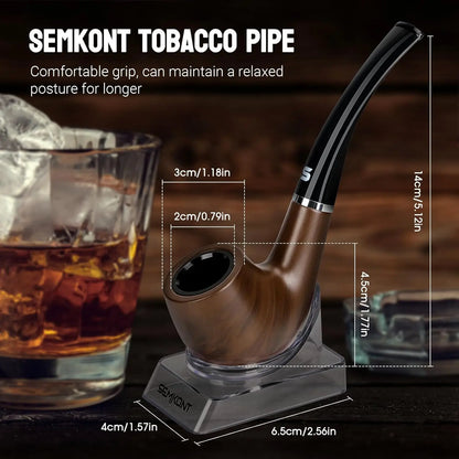 Tobacco Pipe Set with Pipe Holder and Storage Bag Various Accessories Gift Box