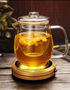 480/650ml Heat-Resistant Teapot With Glass Tea Strainer Infuser Flower Kettle Kung Fu Teawear Set Puer Oolong Pot Teaware
