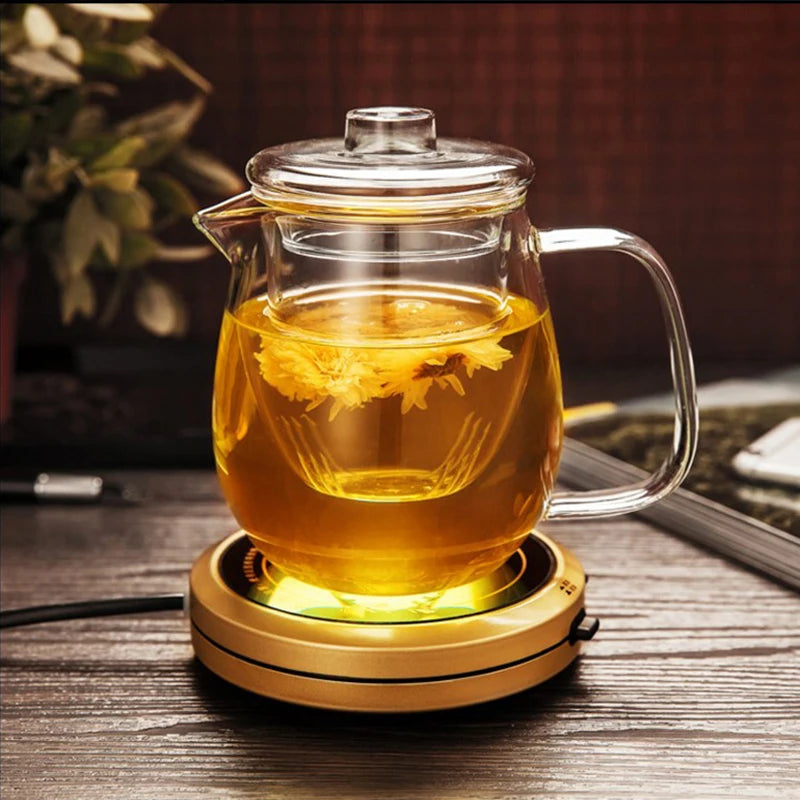 480/650ml Heat-Resistant Teapot With Glass Tea Strainer Infuser Flower Kettle Kung Fu Teawear Set Puer Oolong Pot Teaware