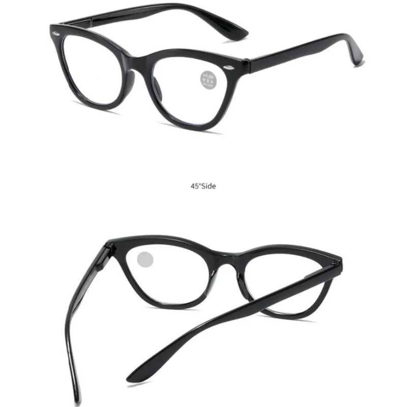 Retro Women Reading Glasses Cat Eyes Anti Blue Light Reading Eyeglasses Fashion Presbyopia Hyperopia Eyewear +1.0 +2.0 +3.0