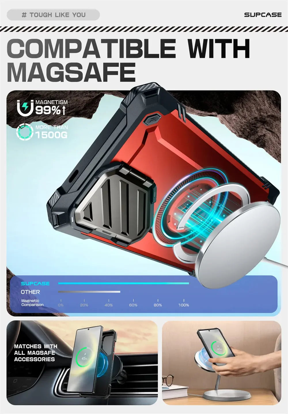 For Samsung Galaxy S25 Ultra Case UB Mag XT Heavy Duty Rugged Strong  Phone Case with Camera Cover Kickstand