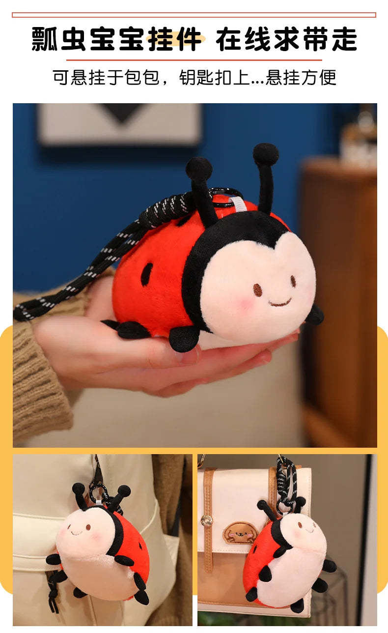 Cute Ladybug Plush Stuffed Animal Soft Insect Pillow