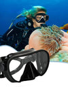 Scuba Diving Snorkeling Frameless Mask Perfect Seal Silicone Skirt Panoramic View Tempered Glass Swim Goggles Suitable for Adult