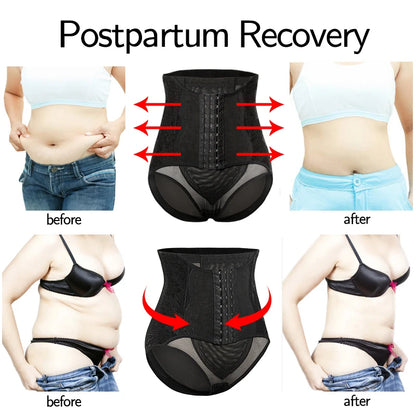 Women Waist Trainer Body Shaper High Waist Shaping Panties Tummy Control Knickers Slimming Underwear Postpartum Recovery Briefs