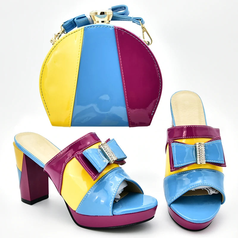 African Matching Shoes and Bags Italian In Women Shoes and Bag Set African Sets 2024 Shoes for Summer Women Party