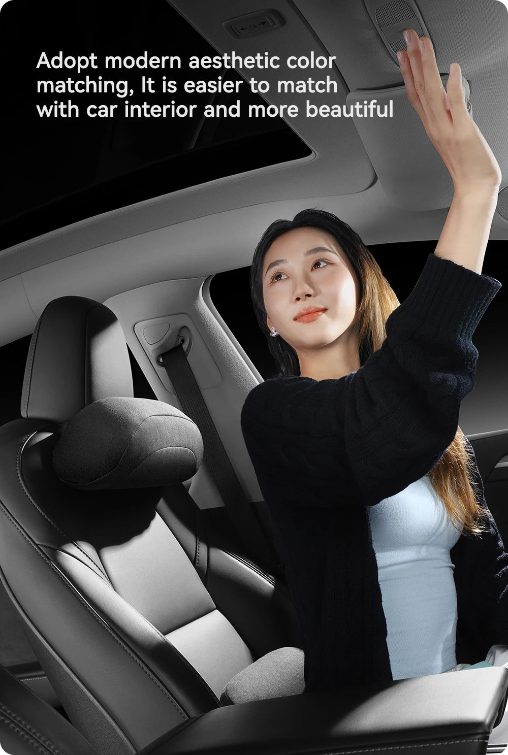 Memory Foam Neck Pillow and Lumbar Support Cushion for Tesla Model 3 Y X S