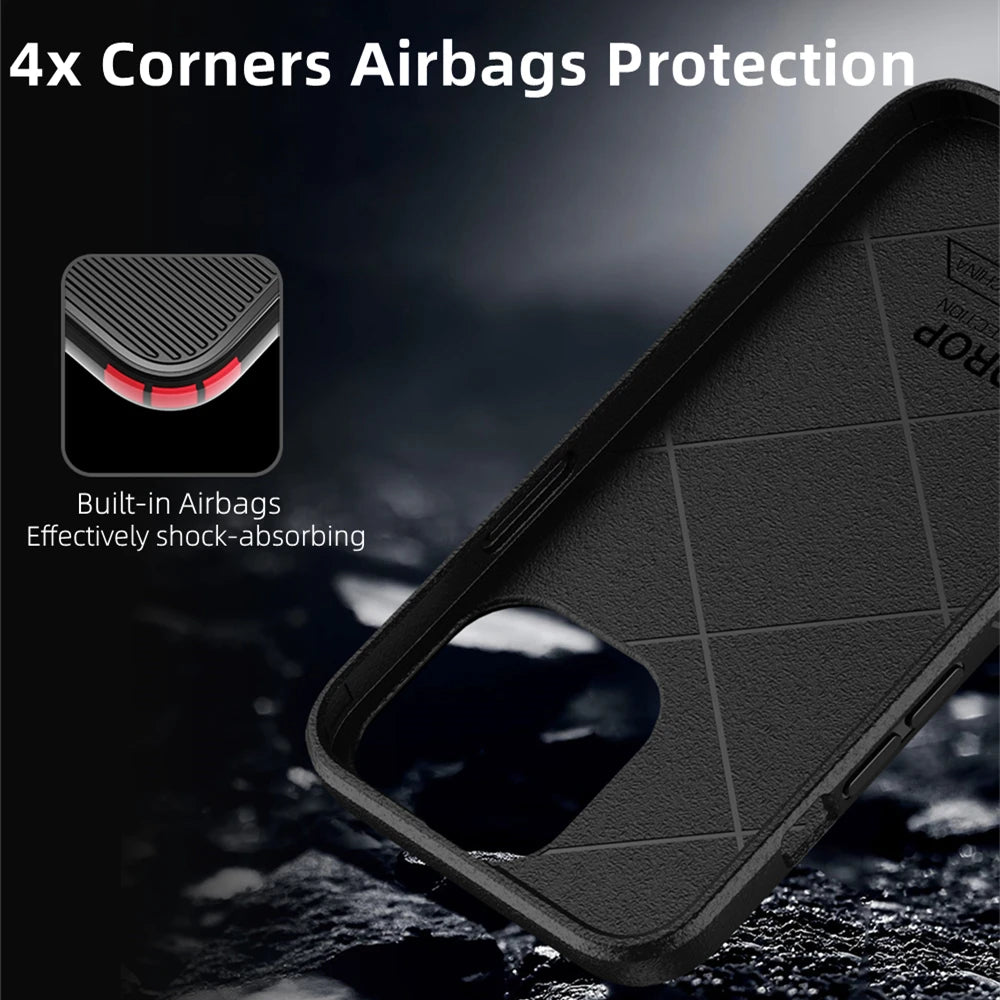 for iPhone 14 Case 14 Pro 14 Plus Case Card Pin Storage Non-Slip Strips Airbags Shockproof Case for iPhone 14 Pro Max Case