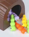 Montessori Educational Toys for Children Woodpecker Catch Worms Toy Toddler Kids Magnetic Games for Babi Development Busy Board