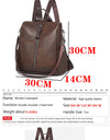 Backpacks PU Leather Travel Back Pack Ladies Large Capacity Shoulder Handbags