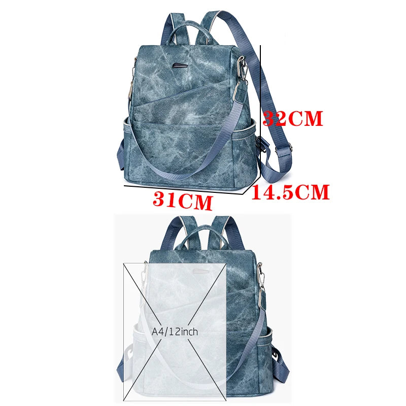 Leather Backpacks Casual Knapsack Large Capacity Packs School Backpack For College Students Travel Bags