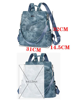 Leather Backpacks Casual Knapsack Large Capacity Packs School Backpack For College Students Travel Bags