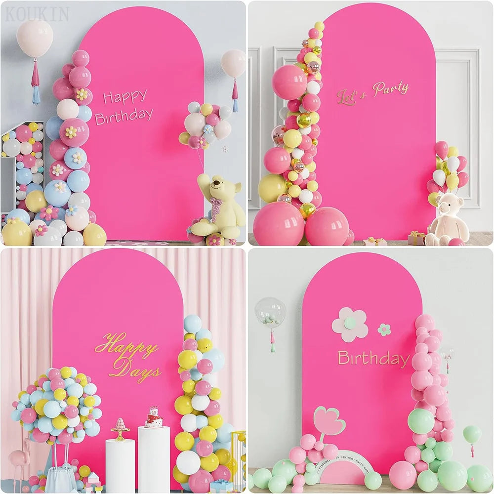 Arch Cover Backdrop Wedding Cover Birthday Party Decoration Background  Shower Photograph Backdrop White Elastic Arch Cover