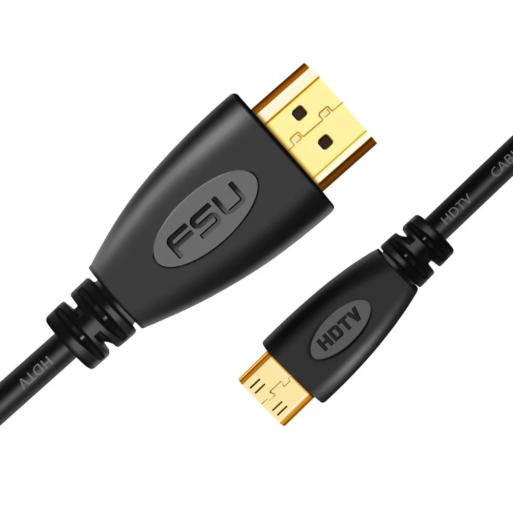 Mini HD to HDMI-compatible Cable 1080P Male to Male For Tablet HDTV GoPro Sony M3 A7 R2 HDMI-compatible Projector 1m 2m 3m