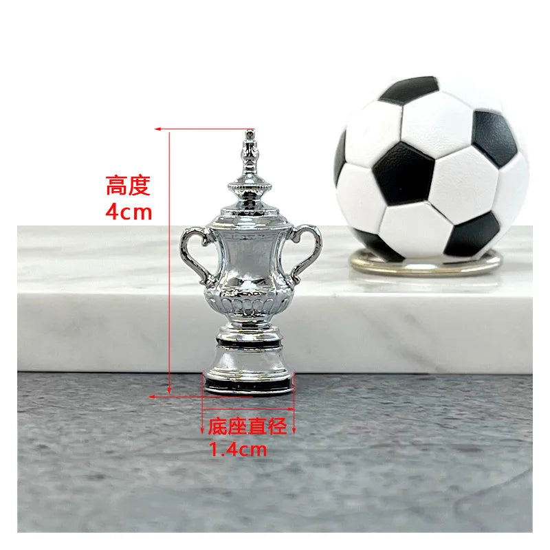 Football Trophy Metal Keychain Soccer Fan Collectible Pendant Gift