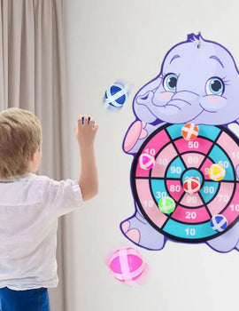 Children Sticky Ball Dart Target Board Cartoon Throw Ball Target Sticky Ball Board Interactive Educational Toy Christmas Gift