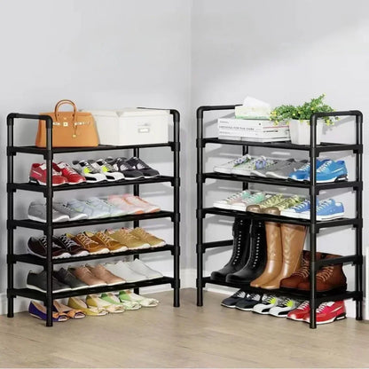 4/5/6/7/8 Tiers Metal Frame Shoe Rack Shoe Organizer Closet Space Saving Shoe Shelf for Entryway Tall Shoe Rack Load-Bearing