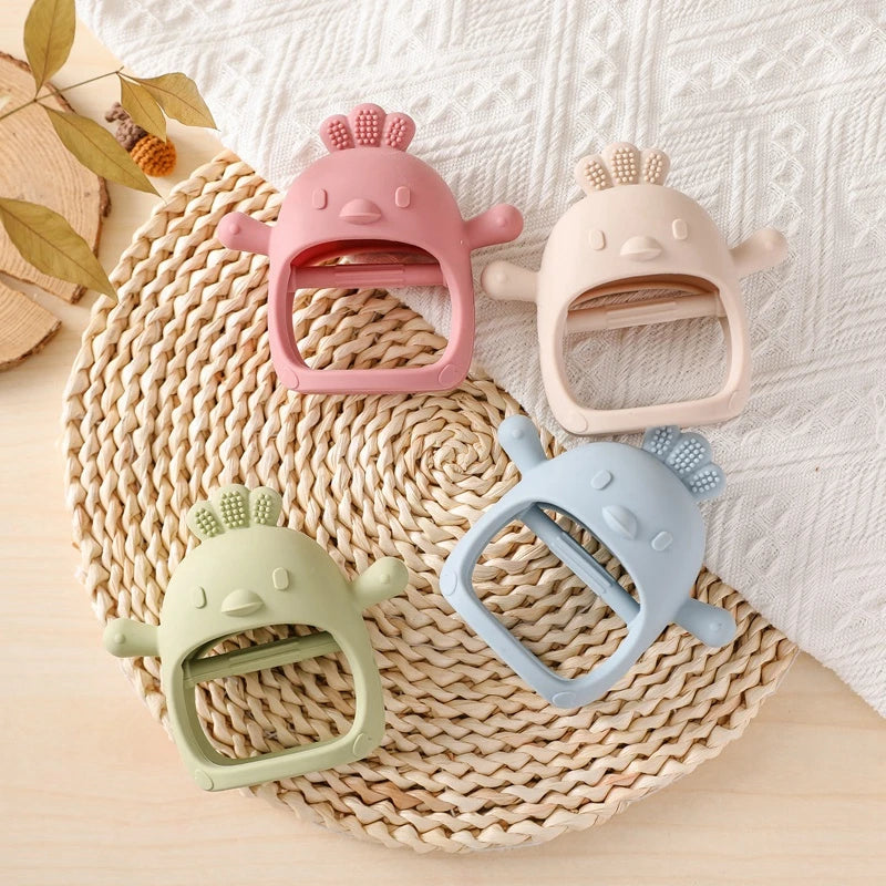 Baby Teether Gloves Pacifier Kids Teething Silicone Newborn Dental Care Gums Anti-eating Hand Molar Stick Baby Accessories Gift