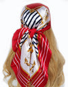 Retro Women Silk Scarf Bandanna Fashion Bohemian Pattern Square Hijab Lady Wrap Headband foulard muffler