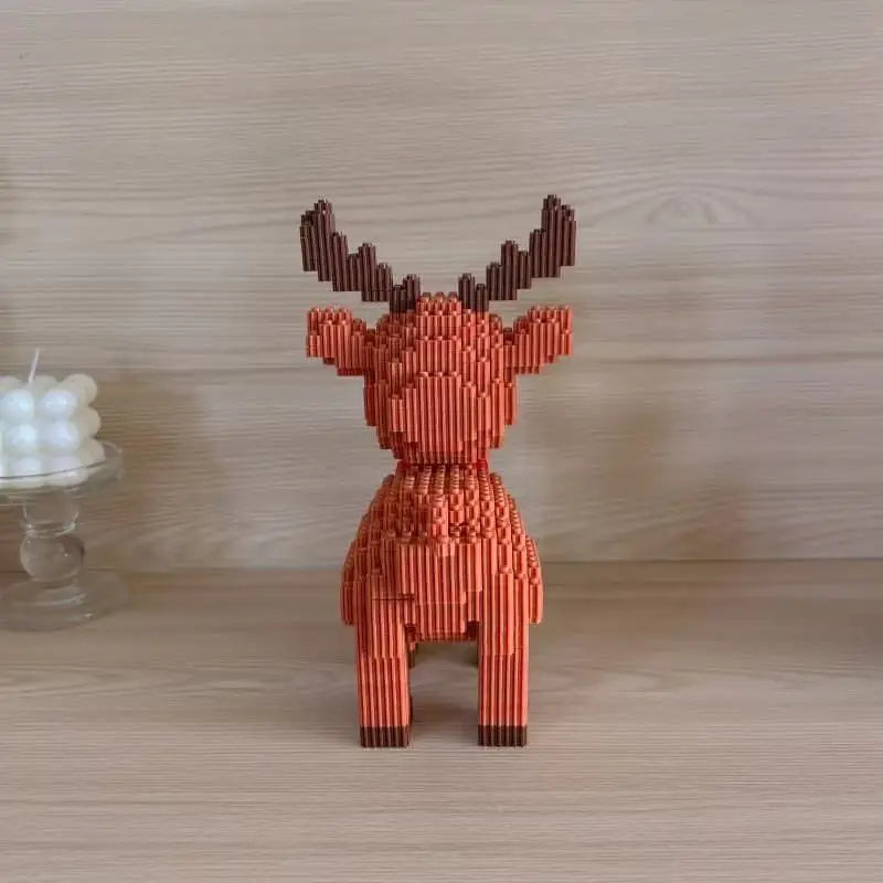 Santa Claus Elk Christmas Tree Building Blocks Toy Set Small Particle Bricks Building Blocks Toys Christmas Gift