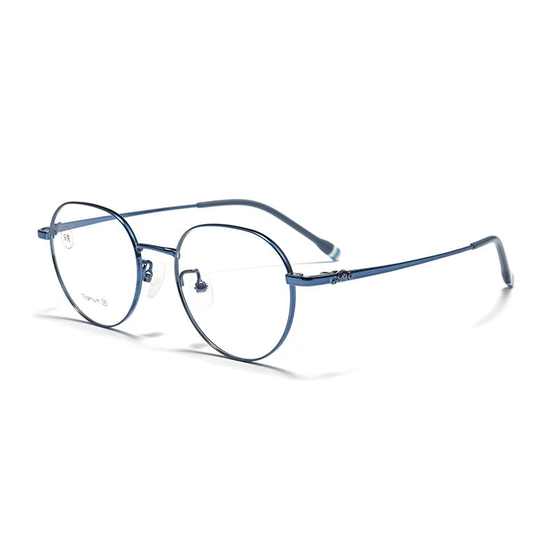 Retro Polygonal Lightweight Titanium Eyeglasses Frames