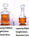 3 styles barware wine glass bottle 1000ml lead-free glass whiskey decanters for Liquor Scotch Bourbon