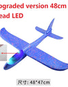 48cm LED DIY Kids Toys Hand Throw Flying Glider Planes Foam Aeroplan Model Party Bag Fillers Flying Glider Plane Toys Kids Game