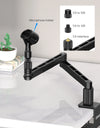 Low Level Microphone Stand 360° Adjustable Foldable Microphone Arm for Live-streaming Video Recording