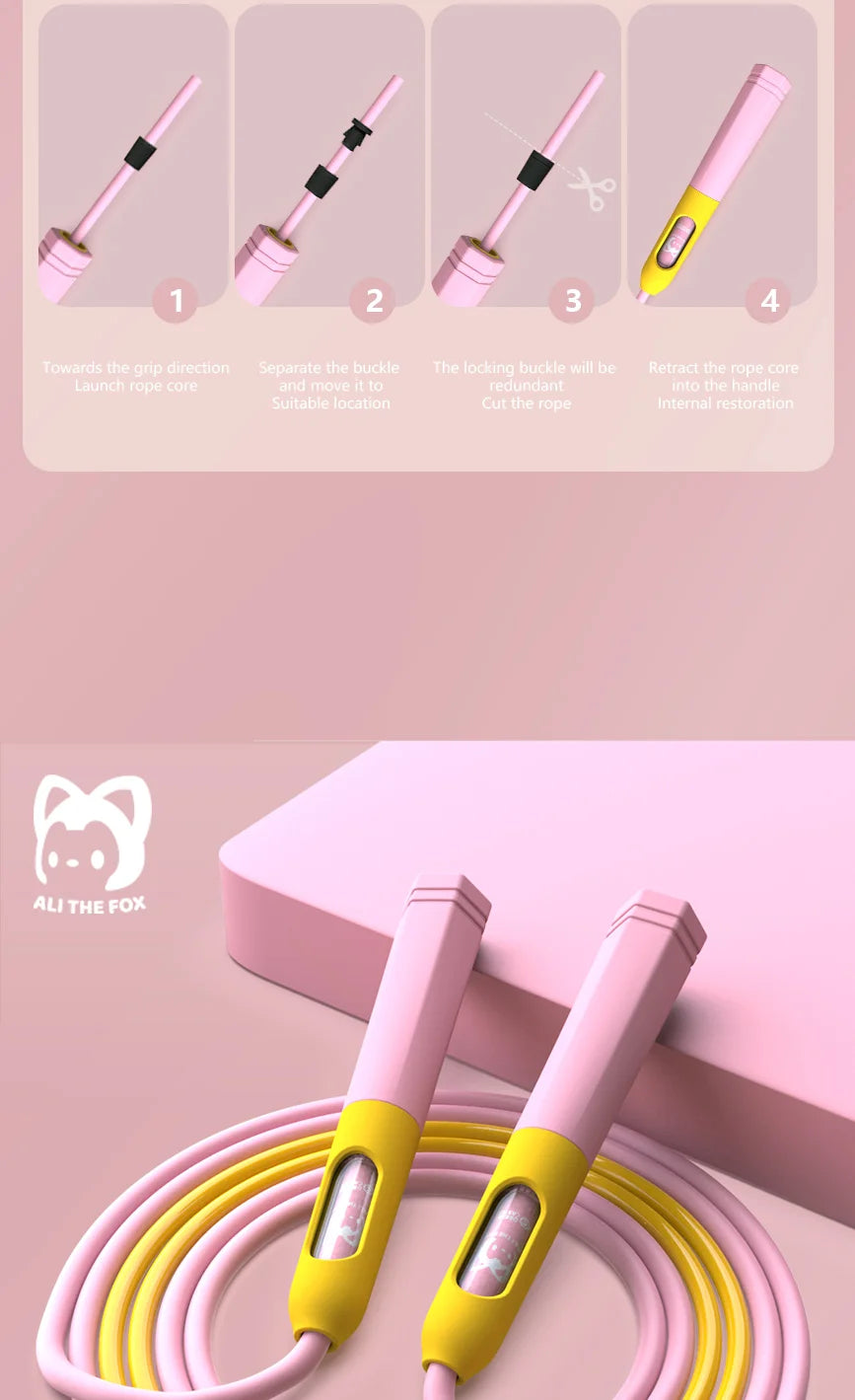 Jump Rope 2.3m for Fitness and Exercise – Skipping Rope for Cardio, Boxing, and Weight Loss – Speed Rope perfect for Men & Women